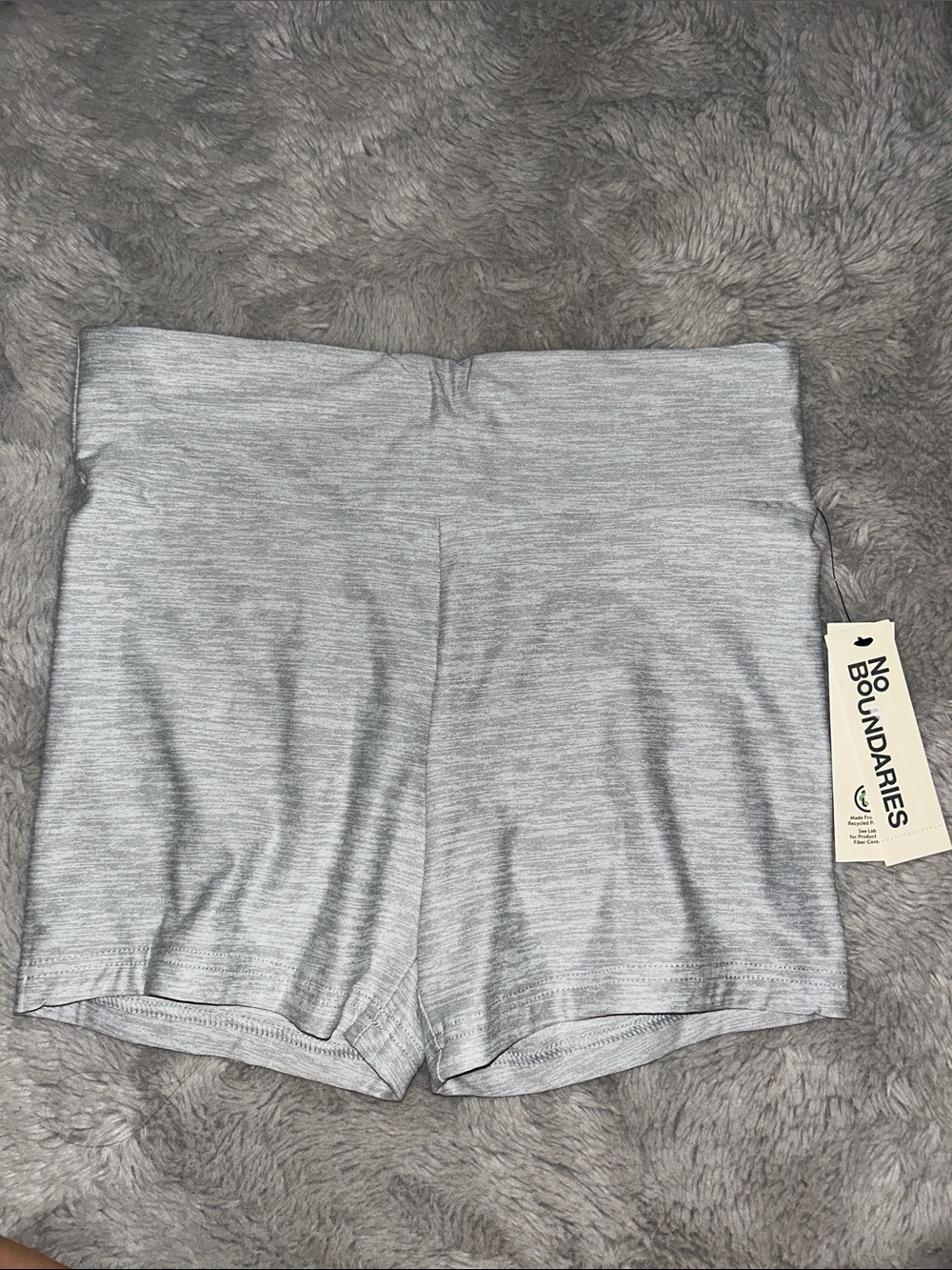 No Boundaries Light Gray Athletic Bike Shorts